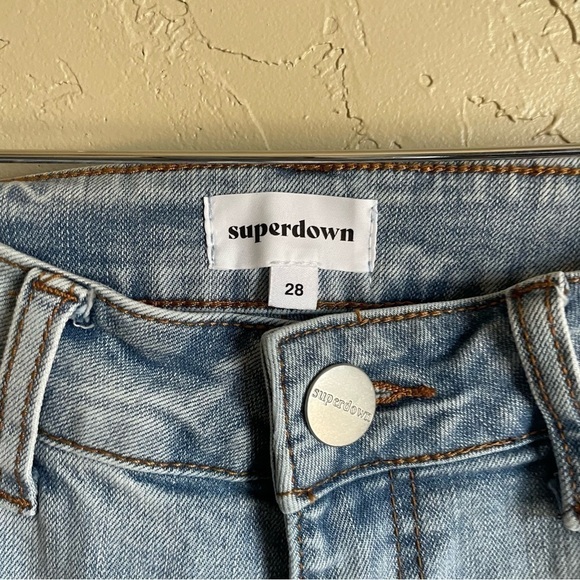 Revolve Superdown High Rise Distressed Ankle Fray‎ Jeans - Picture 7 of 7